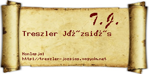 Treszler Józsiás névjegykártya
